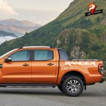 Vinyl Film Auto Sports Styling Decals Automobile Car Side Stickers Trunk Decoration Car Accessories For Ford Ranger 2Pcs